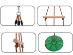 Children's round disc garden swing rope strong