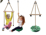 Children's round disc garden swing rope strong