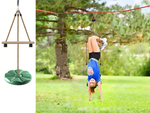 Children's round disc garden swing rope strong