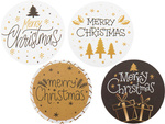 Christmas decorative stickers on roll of 500 pieces merry christmas