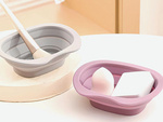 Cleaning bowl for cleaning make-up brushes sponges silicone mat