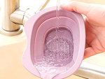 Cleaning bowl for cleaning make-up brushes sponges silicone mat