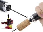 Corkscrew wine opener pneumatic cutter