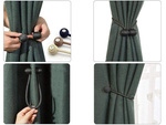 Decorative clips for curtains magnetically strong