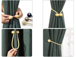 Decorative clips for curtains magnetically strong