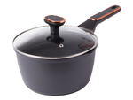 Deep pot with lid induction gas non stick coating 3l