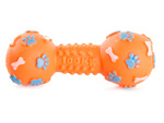 Dog toy squeaky chew rubber dumbbell bone