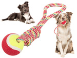 Dog toy toy tug rope strong ball