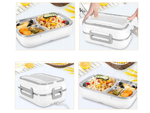 Electric lunchbox heated container for work truck lunches