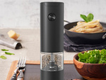 Electric salt and pepper grinder with adjustable coarseness control