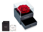 Everlasting rose in a box gift box jewellery necklace drawer