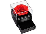 Everlasting rose in a box gift box jewellery necklace drawer