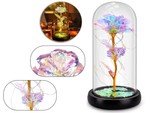 Everlasting rose in glass gift led luminous glass box for the occasion of women