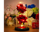 Everlasting rose in glass luminous led rgb gift for occasion for women red