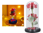 Everlasting rose in glass luminous led rgb gift for occasion for women red