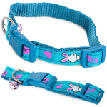 Fabric collar for dog cat with bell 1.5