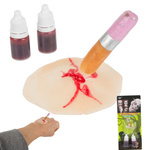 Fake wound makeup kit halloween makeup kit with blood stuck in pencil