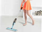 Flat mop with sprayer rolling solid spray 3x microfibra coats