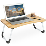 Folding laptop table for bed stand