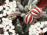 Frosted rowan white christmas decoration 5 pcs