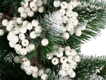 Frosted rowan white christmas decoration 5 pcs