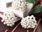 Frosted rowan white christmas decoration 5 pcs