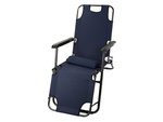 Garden beach lounger folding cushion gravity reinforced soft