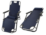 Garden beach lounger folding cushion gravity reinforced soft