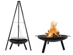 Garden fireplace large tripod stand grate hanging grill fireplace coal