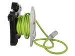 Garden waterring hose on a stand with a coiled spray gun 10m