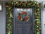 Garland christmas wreath christmas decorations door decoration window