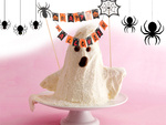 Halloween decoration for a cake cupcake picker topper garland paper