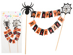 Halloween decoration for a cake cupcake picker topper garland paper