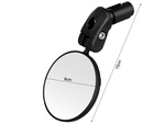 Handlebar mirror for bicycle handlebars convex retro 360