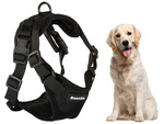 Harness pressureless dog walking harness handle light soft strong buckle xl