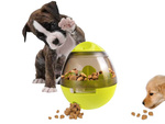 Interactive toy dog treat ball for learning slow down