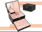 Jewellery box organiser box mirror