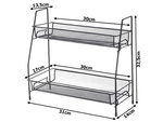 Kitchen shelf kitchen organiser standing two-tier loft spice rack