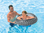 Large 70cm inflatable wheel for an adult child to swim in the pool water