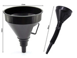 Large fuel funnel with strainer for tank oil