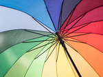 Large umbrella rainbow umbrella sturdy automatic