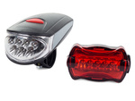 Led bicycle lights front rear 7+5 led