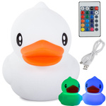 Led duck night light rgb remote control usb