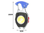 Led light cob key ring opener magnet torch 8in1