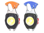 Led light cob key ring opener magnet torch 8in1