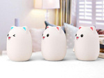 Led night light for kids rgb cat touch