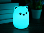 Led night light for kids rgb cat touch