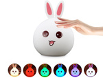 Led rabbit remote control rgb usb night light for kids