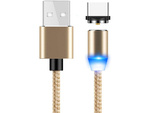 Magnetic charging cable 3w1 micro typ-c usb lightning 1m