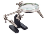 Magnifying glass third hand soldering tool holder